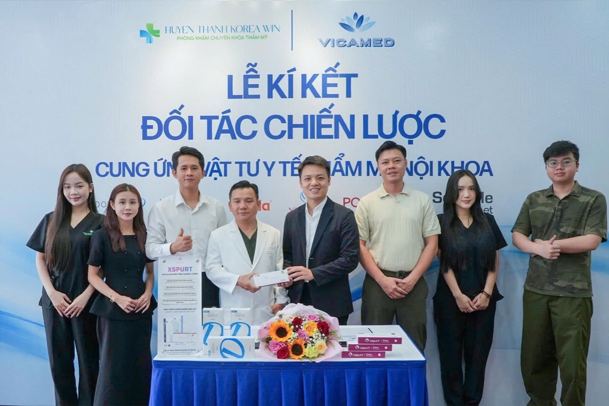 Lễ kí kết đối tác chiến lược Vicamed và Huyền Thanh Korea Win